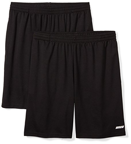 Amazon Essentials Men’s 2-Pack Loose-Fit Performance Shorts, Black