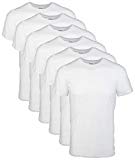 Gildan Mens Crew T Shirt 6 Pack White Large