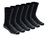 Dickies Mens Multi Pack Dri Tech Moisture Control Crew Socks Black 6 Pair Shoe Size 6 12