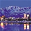 Anchorage Alaska on a winters eve