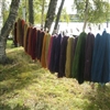 Dyed yarn drying