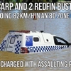 Aussie cop car in river