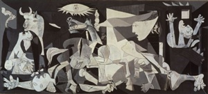 Who is a famous painter who painted this work, as a response to the bombing of one town, during the Spanish Civil War?
