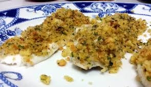 Oven-Baked Fish with Bread Crumbs (Peixe frito com migas)