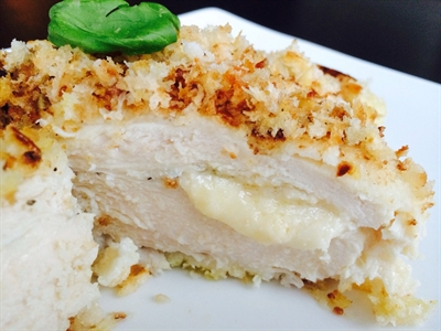 Feta Stuffed Chicken Breast with Parmesan Crust Recipe