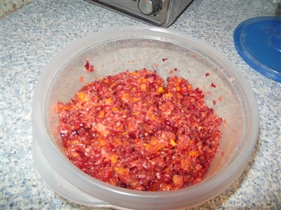 Homemade Cranberry Relish Had to redo recipe cause I couldnt post my recent photo of the original Recipe