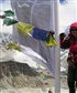 windswept prayer flags near Everest