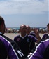 Team talk at beach rugby VERY HOT