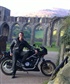 On my motorbike at Llanthony Abbey Wales