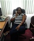 Sitting in the office