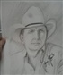 my drawing of George Strait that he signed for me