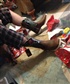 My new boots Dont mind the mess it was Christmas morning