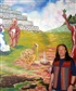 Me standing in front of mural in Cusco Peru
