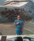 Standing in front of the ship I traveled on from Venice Greece Turkey Rome Coratia Island of Mekonos