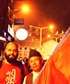 dashain jatra with a flag bearer during the festivities