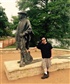 At the Stevie Ray Vaughan statue in South Austin