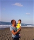 In a beach with my little niece