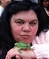 me and a cute frog i though if i kissed it it might turn in to a prince