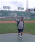 June 2013 throwing a pitch off the mound at Fenway Park