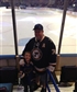 Me and my other nephew at a hockey game