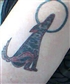 Coyote howling at a blue moon Tattoo