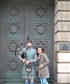 With a bag piper