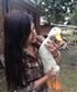My daughter with one of the ducks
