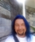 Marcys Aging single blue hair rock man welcome