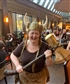 Dressed as Vicki the Viking from GLOW while holding a friends Stormbreaker at a comicon March 2019