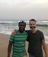 Me and my nephew at the beach in Monrovia Liberia