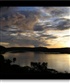Sunset in the south of Canaima National Park in Venezuela breathtaking scenery