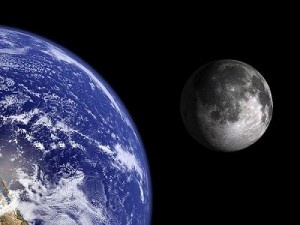 The moon is moving away from the Earth