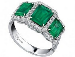 House of Taylor's Three stones Emerald and Diamond Ring – $93,600